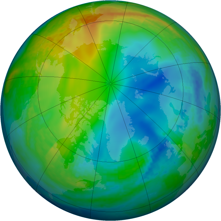 Arctic ozone map for 03 December 2002
